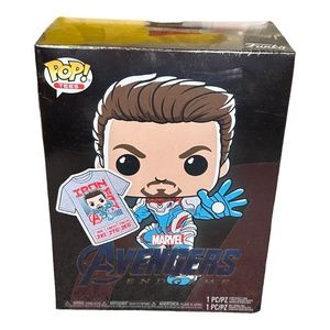 Funko Pop! Tees Marvel Avengers Endgame Iron Man Tee Vinyl Set - 2XL
